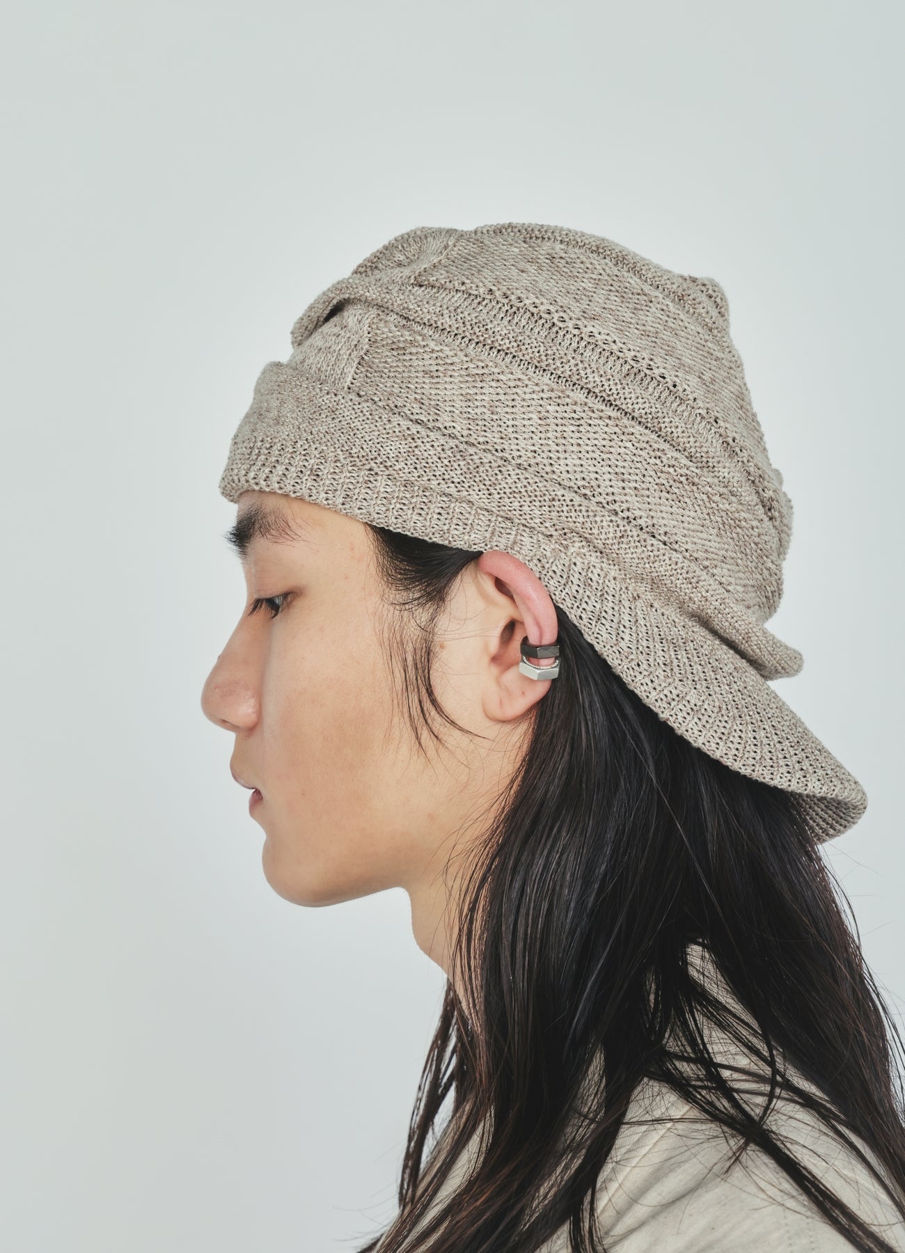 ACRYLIC FLAX KNIT CASQUETTE – THE SHOP YOHJI YAMAMOTO
