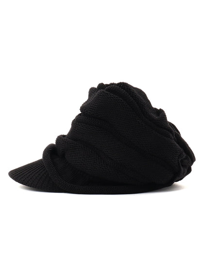 ACRYLIC FLAX KNIT CASQUETTE