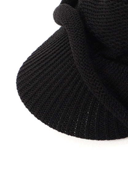 ACRYLIC FLAX KNIT CASQUETTE