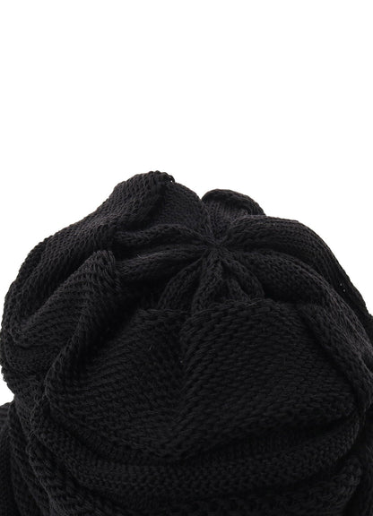 ACRYLIC FLAX KNIT CASQUETTE