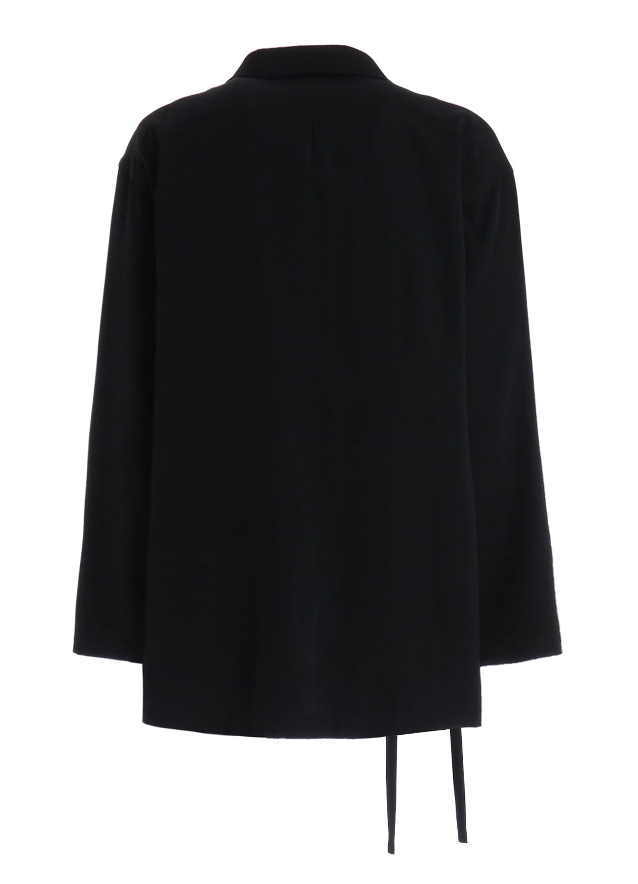 WASHER WOOL GABARDINE SEMI-DOUBLE-BREASTED TIE-FRONT JACKET – THE