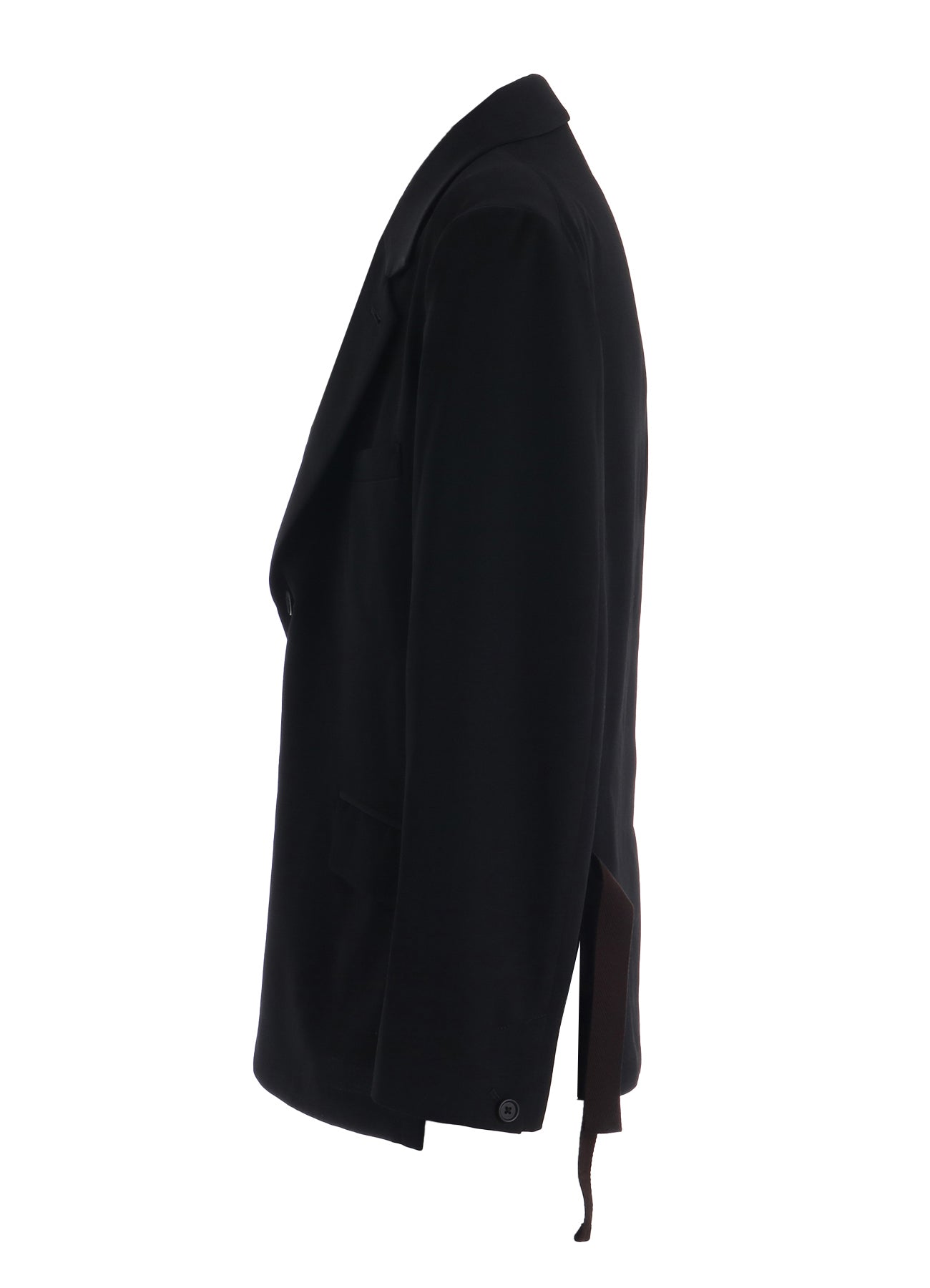 WASHER WOOL GABARDINE SIDE-BELTED JACKET