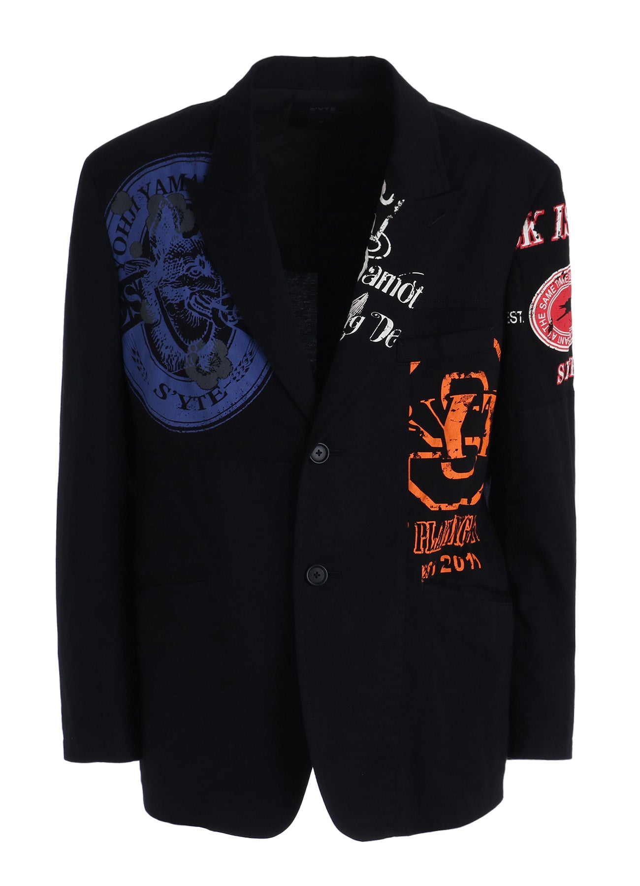 PRINTED PATCHWORK COTTON TWILL JACKET – THE SHOP YOHJI YAMAMOTO