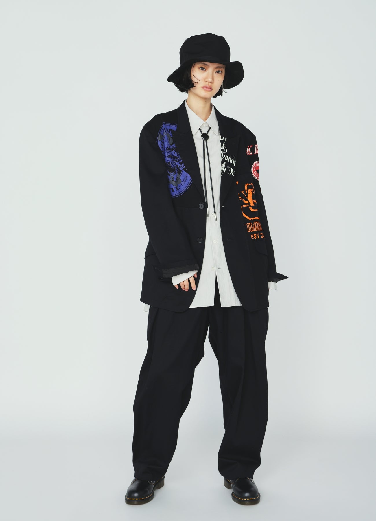 PRINTED PATCHWORK COTTON TWILL JACKET – THE SHOP YOHJI YAMAMOTO