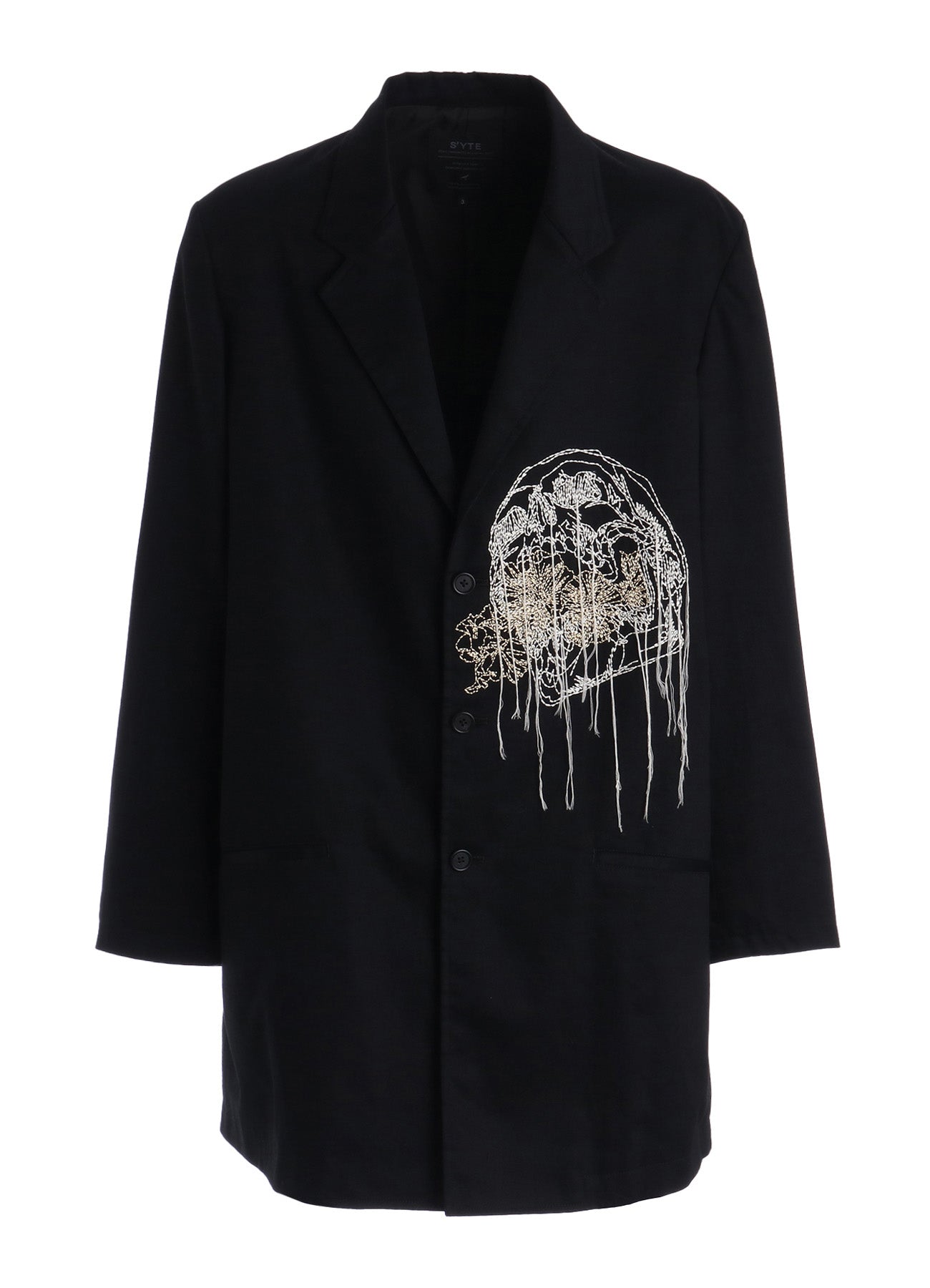 COTTON TWILL SKULL EMBROIDERY JACKET – THE SHOP YOHJI YAMAMOTO