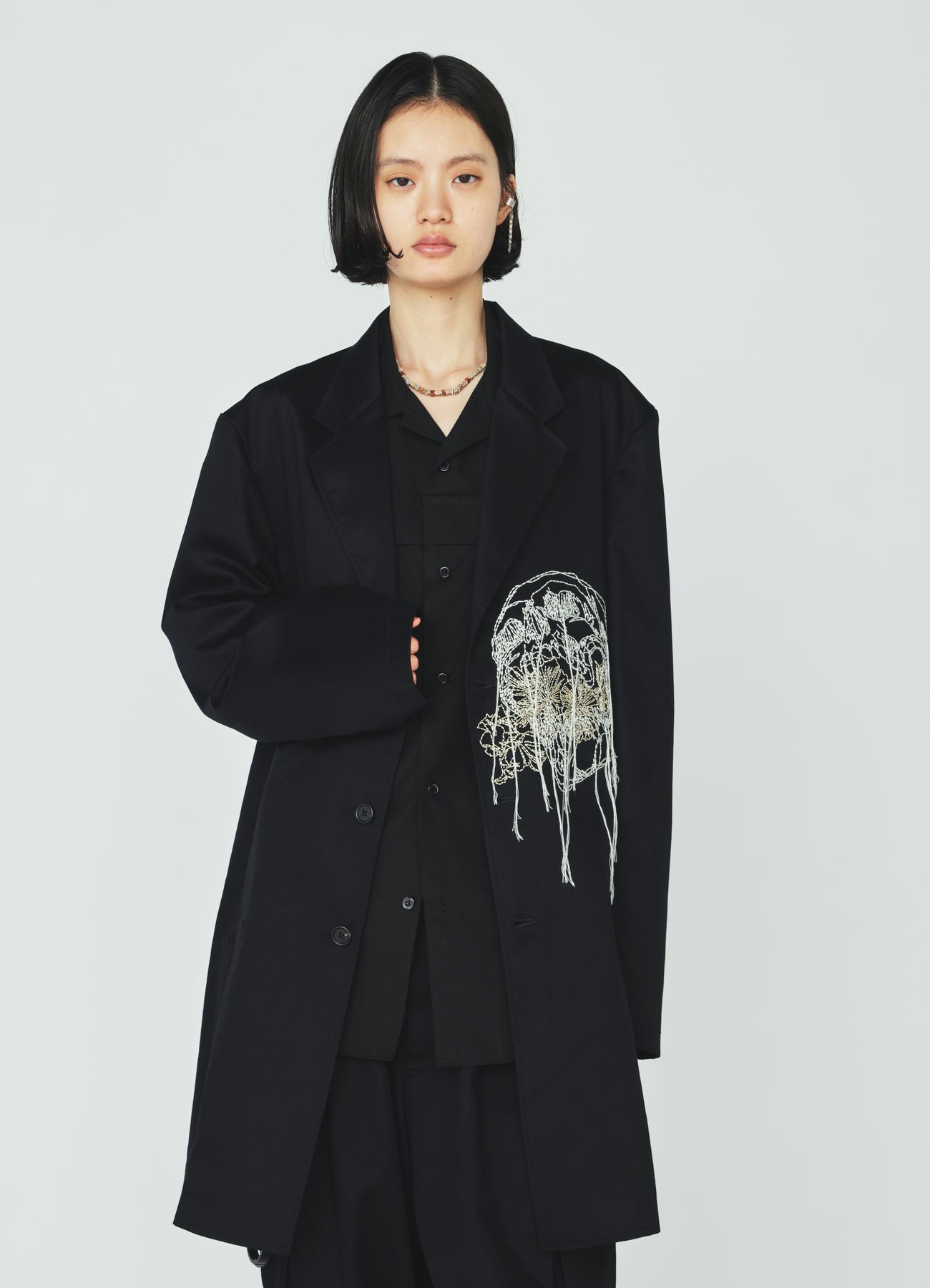 COTTON TWILL SKULL EMBROIDERY JACKET – THE SHOP YOHJI YAMAMOTO