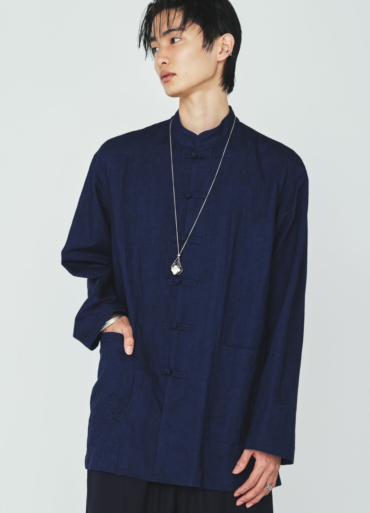 COTTON/LINEN CANVAS SOFRON CHINA SHIRT