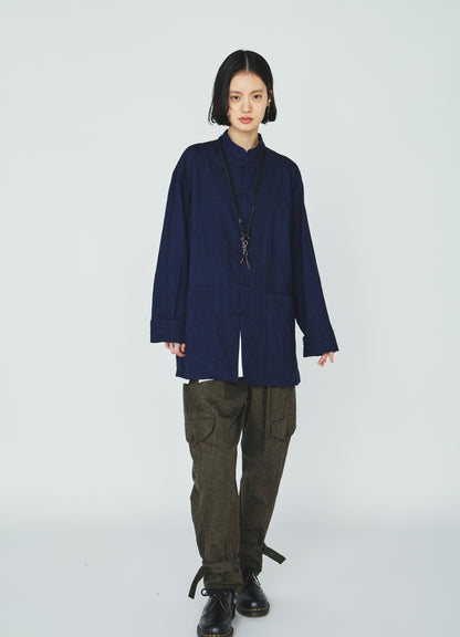 COTTON/LINEN CANVAS SOFRON CHINA SHIRT