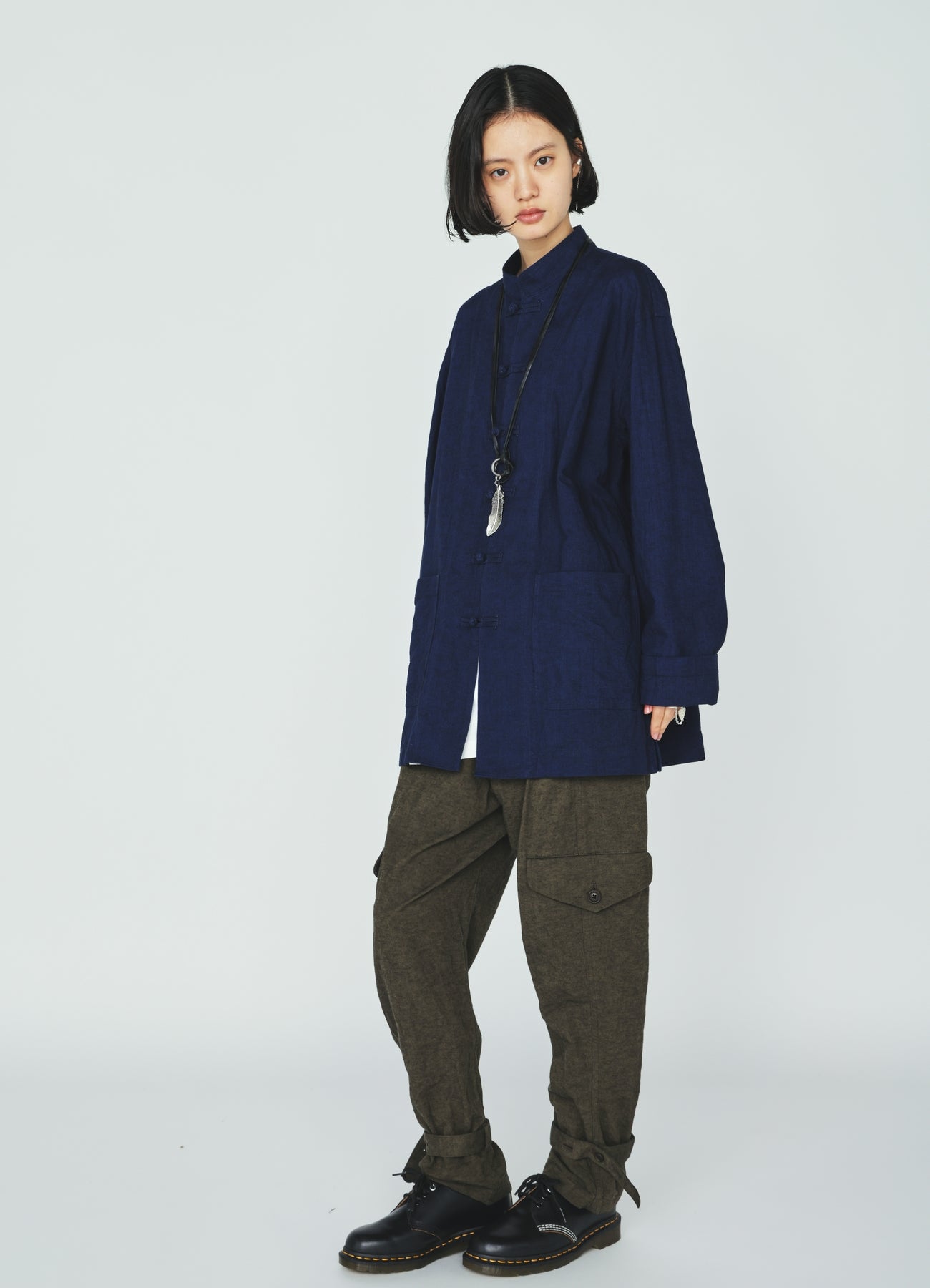 COTTON/LINEN CANVAS SOFRON CHINA SHIRT