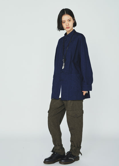 COTTON/LINEN CANVAS SOFRON CHINA SHIRT