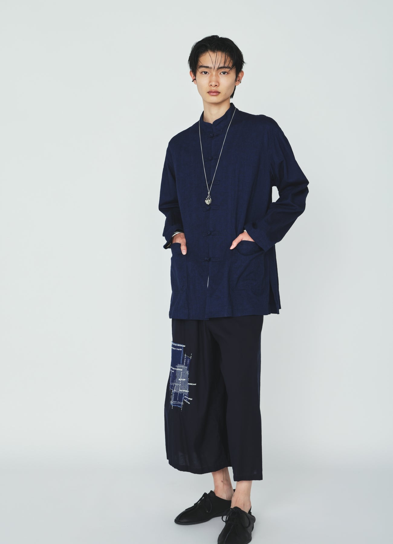 COTTON/LINEN CANVAS SOFRON CHINA SHIRT – THE SHOP YOHJI YAMAMOTO