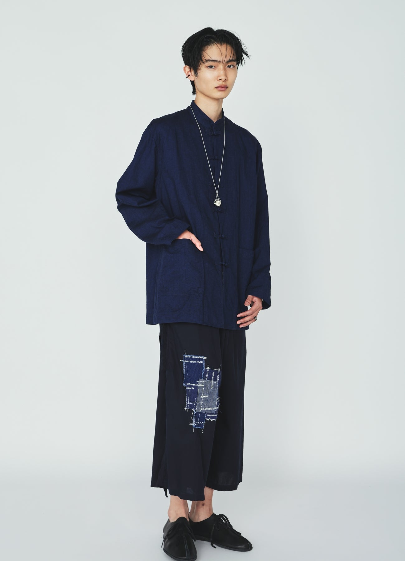 COTTON/LINEN CANVAS SOFRON CHINA SHIRT