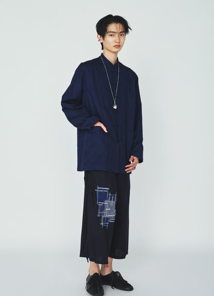 COTTON/LINEN CANVAS SOFRON CHINA SHIRT