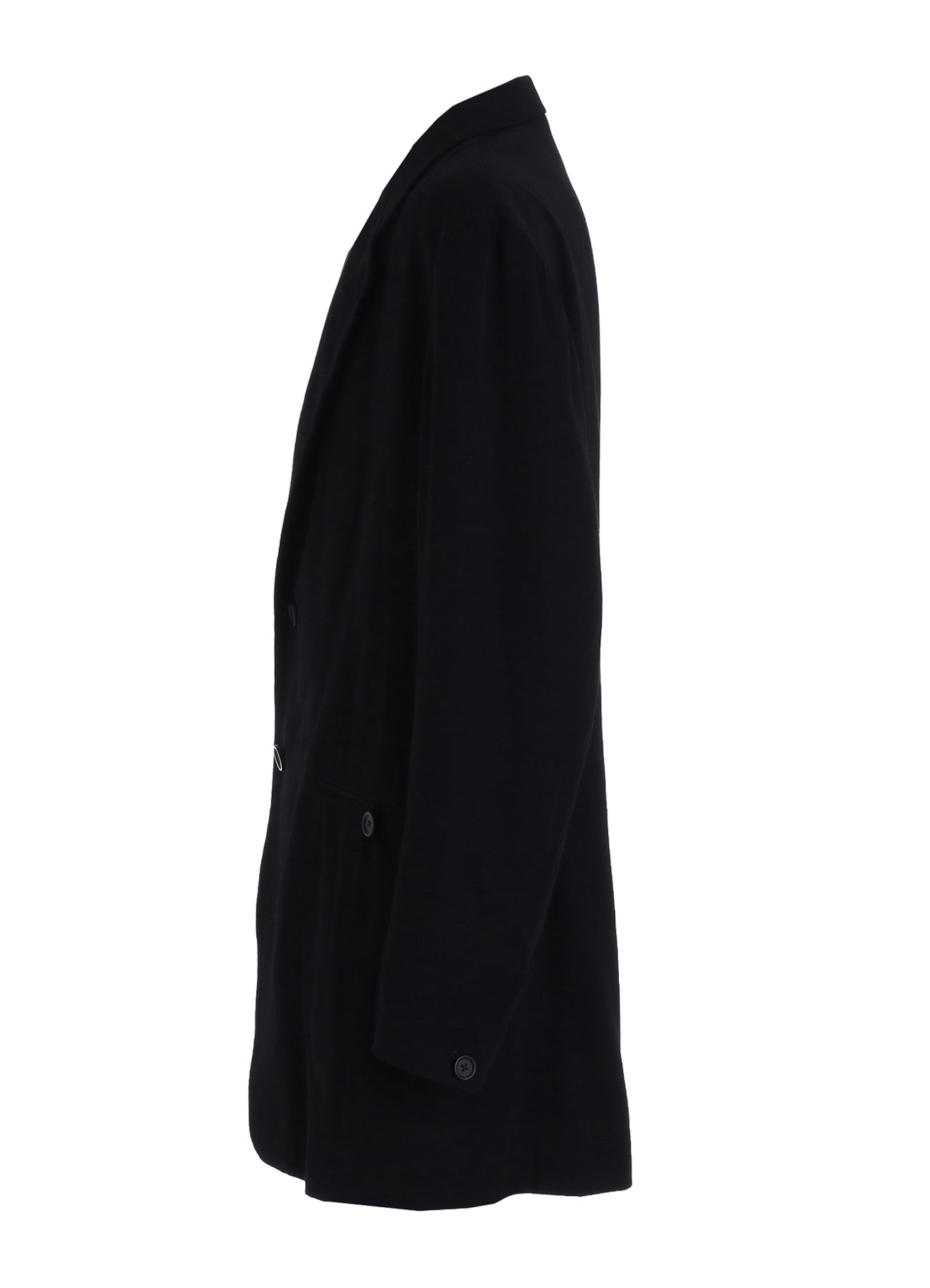 ね*こ様 00s Archive Asymmetric Tailored Jac HIGH-TWIST TA/VIS “Y” LETTER AND RED FLOWER PRINT ASYMMETRIC