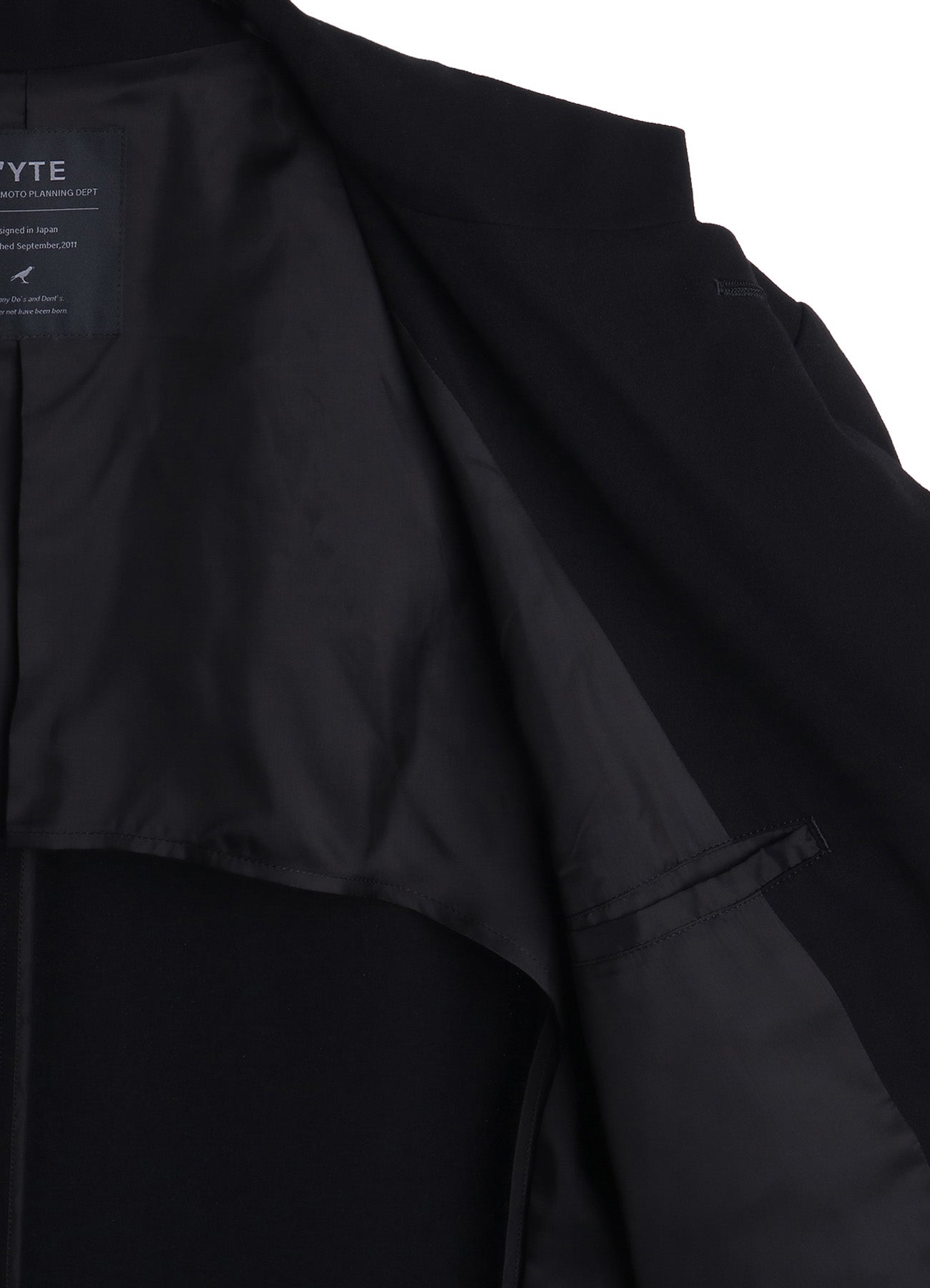 HIGH-TWIST TA/VIS “Y” LETTER AND RED FLOWER PRINT ASYMMETRIC JACKET