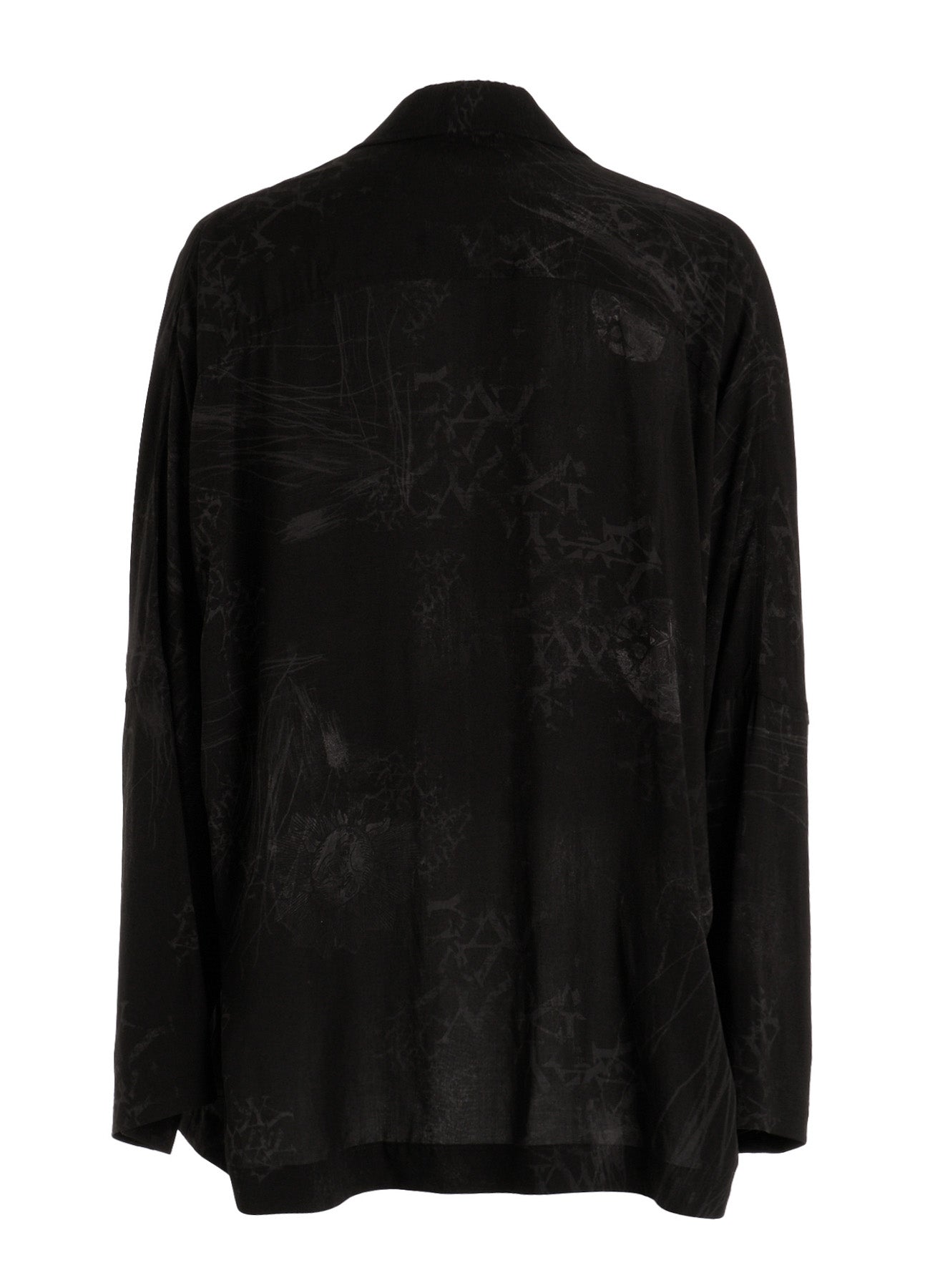 RAYON “Y” LETTER AND SUN‑MOON PRINT RAGLAN JACKET