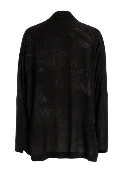 RAYON “Y” LETTER AND SUN‑MOON PRINT RAGLAN JACKET