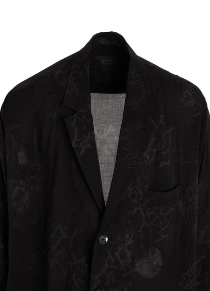 RAYON “Y” LETTER AND SUN‑MOON PRINT RAGLAN JACKET