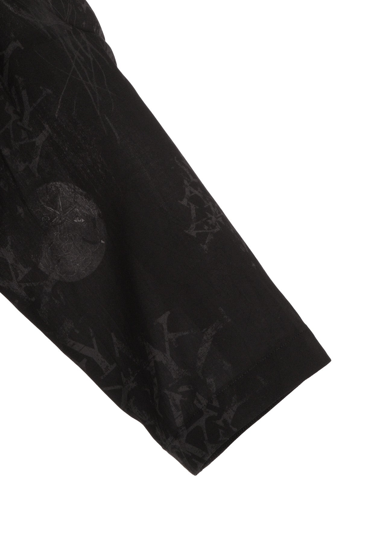 RAYON “Y” LETTER AND SUN‑MOON PRINT RAGLAN JACKET