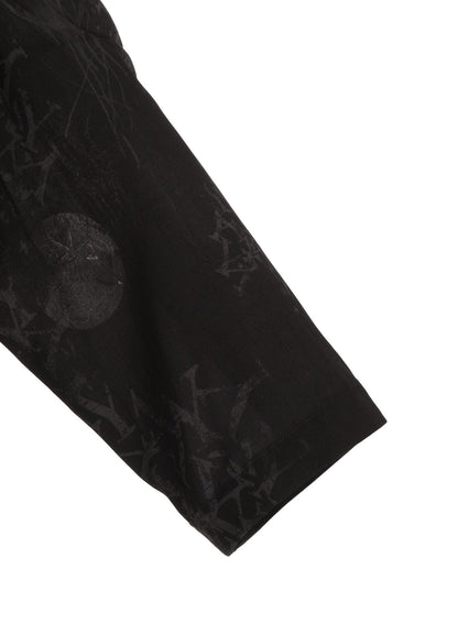 RAYON “Y” LETTER AND SUN‑MOON PRINT RAGLAN JACKET