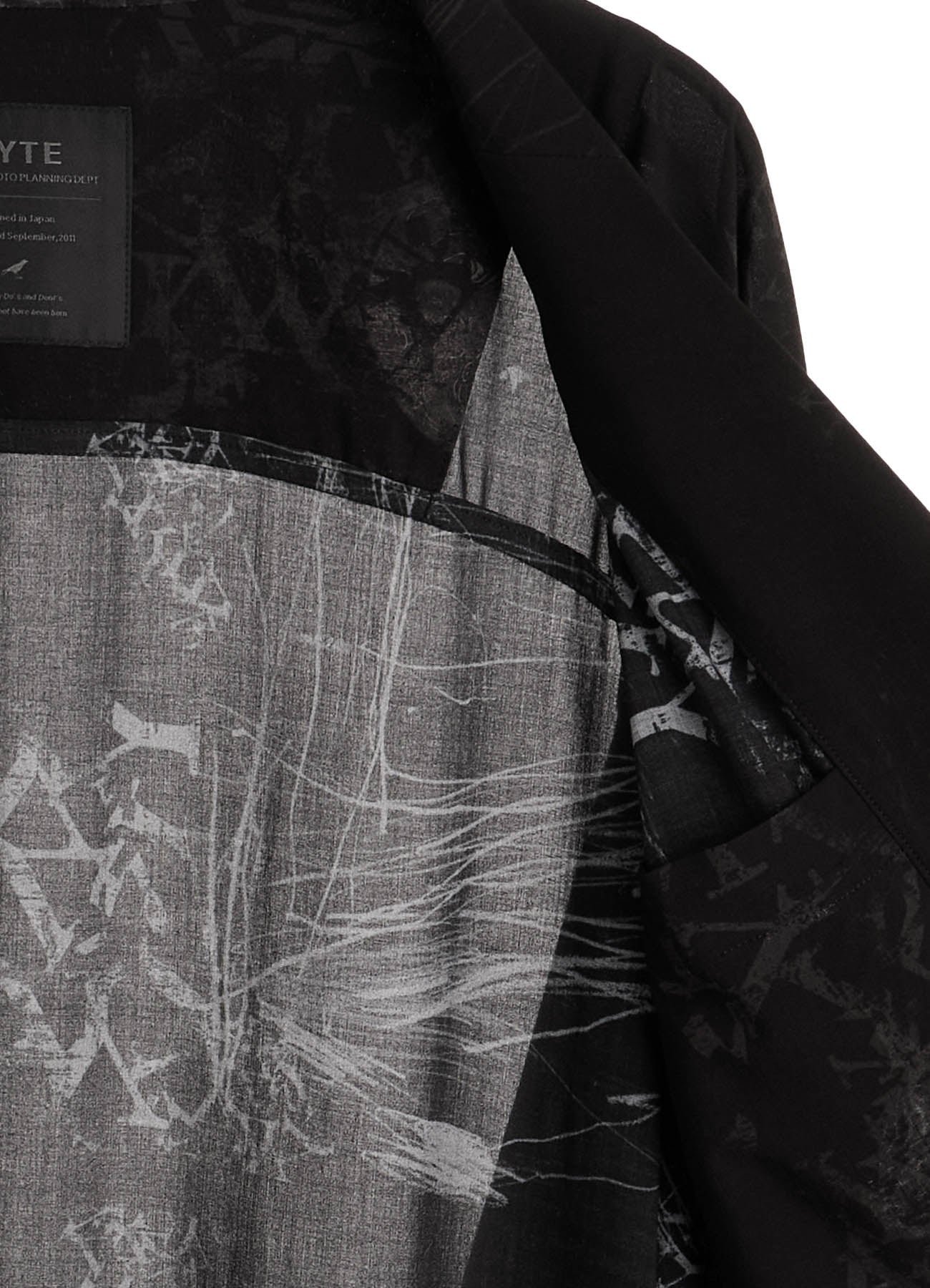 RAYON “Y” LETTER AND SUN‑MOON PRINT RAGLAN JACKET