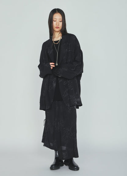 RAYON “Y” LETTER AND SUN‑MOON PRINT RAGLAN JACKET