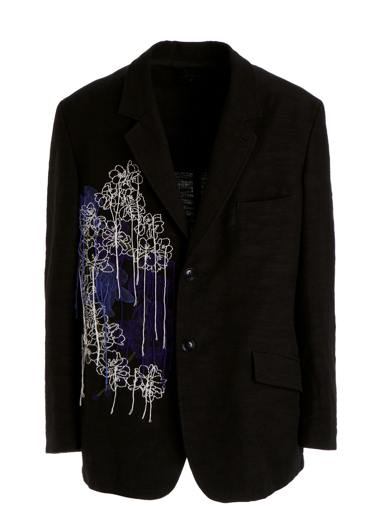 COTTON/LINEN FLOWER EMBROIDERY JACKET – THE SHOP YOHJI YAMAMOTO