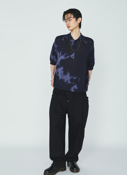 CHUSEN-DYED COMPACT TWIST POLO SHIRT
