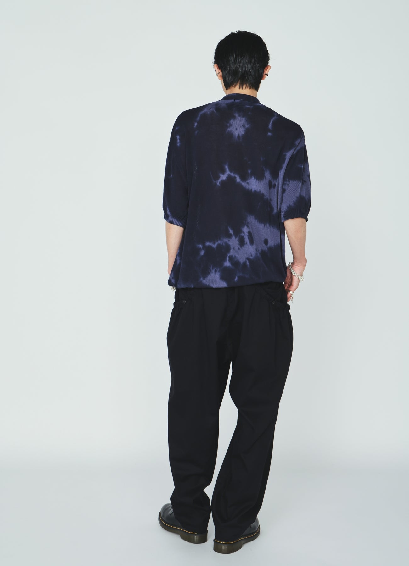 CHUSEN-DYED COMPACT TWIST POLO SHIRT