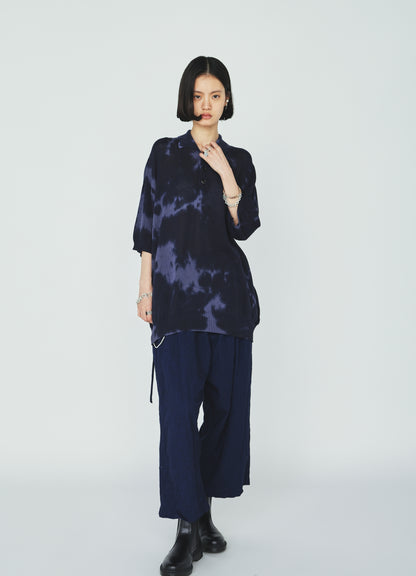 CHUSEN-DYED COMPACT TWIST POLO SHIRT
