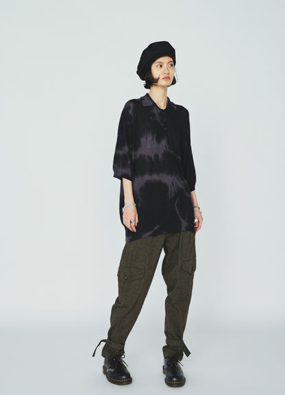 CHUSEN-DYED COMPACT TWIST POLO SHIRT
