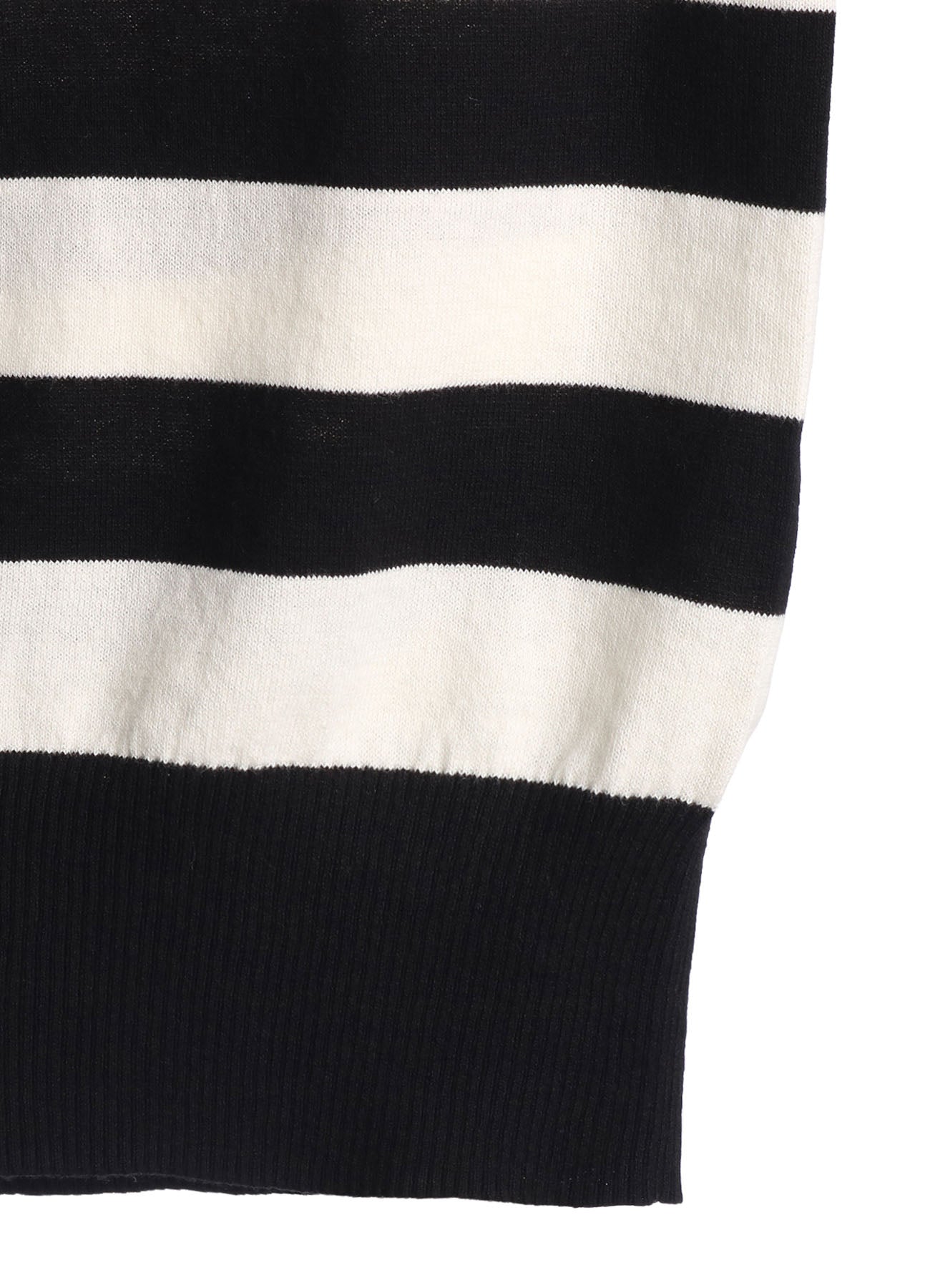 COTTON HIGH-TWIST INTARSIA BORDER PULLOVER