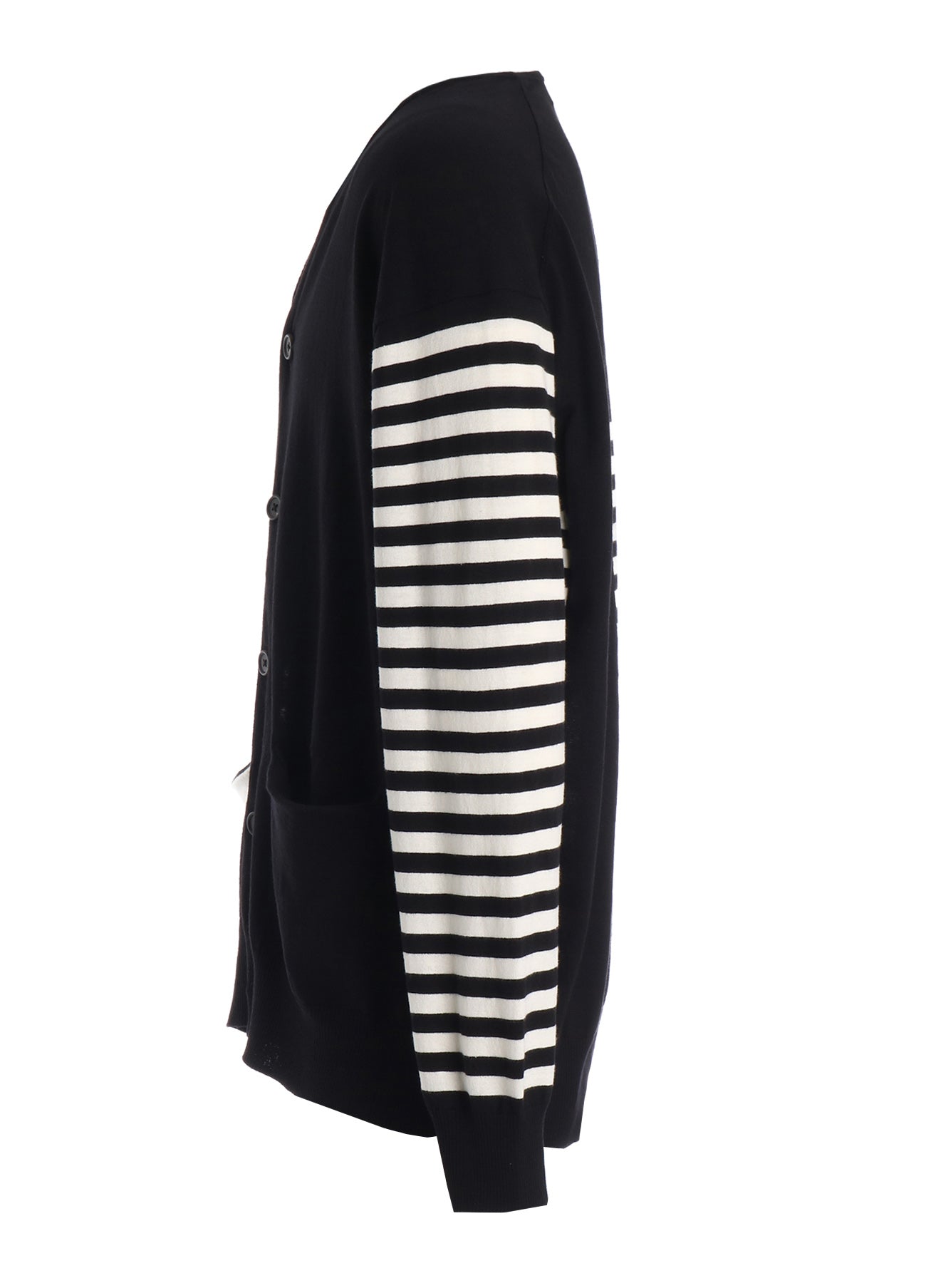 COTTON HIGH-TWIST INTARSIA BORDER CARDIGAN