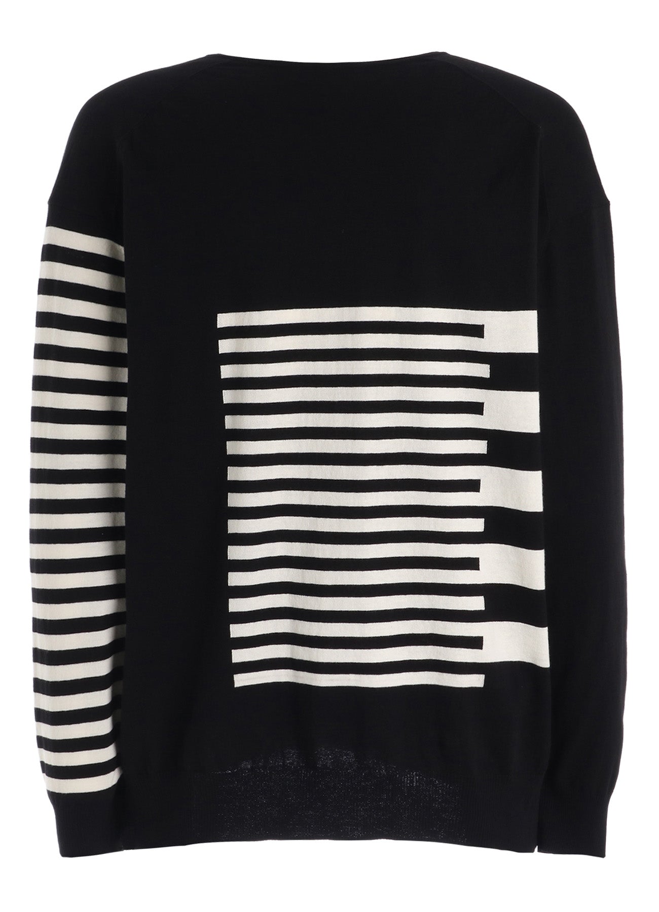 COTTON HIGH-TWIST INTARSIA BORDER CARDIGAN