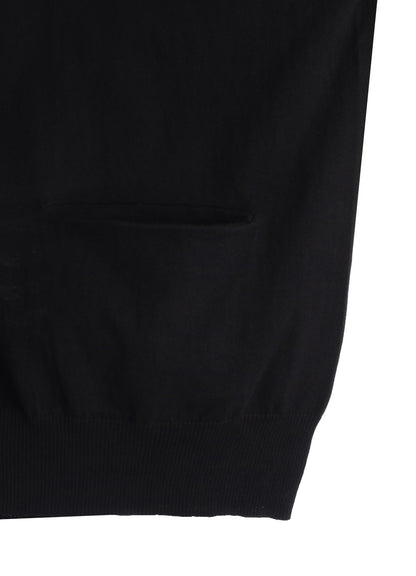 COTTON HIGH-TWIST INTARSIA BORDER CARDIGAN