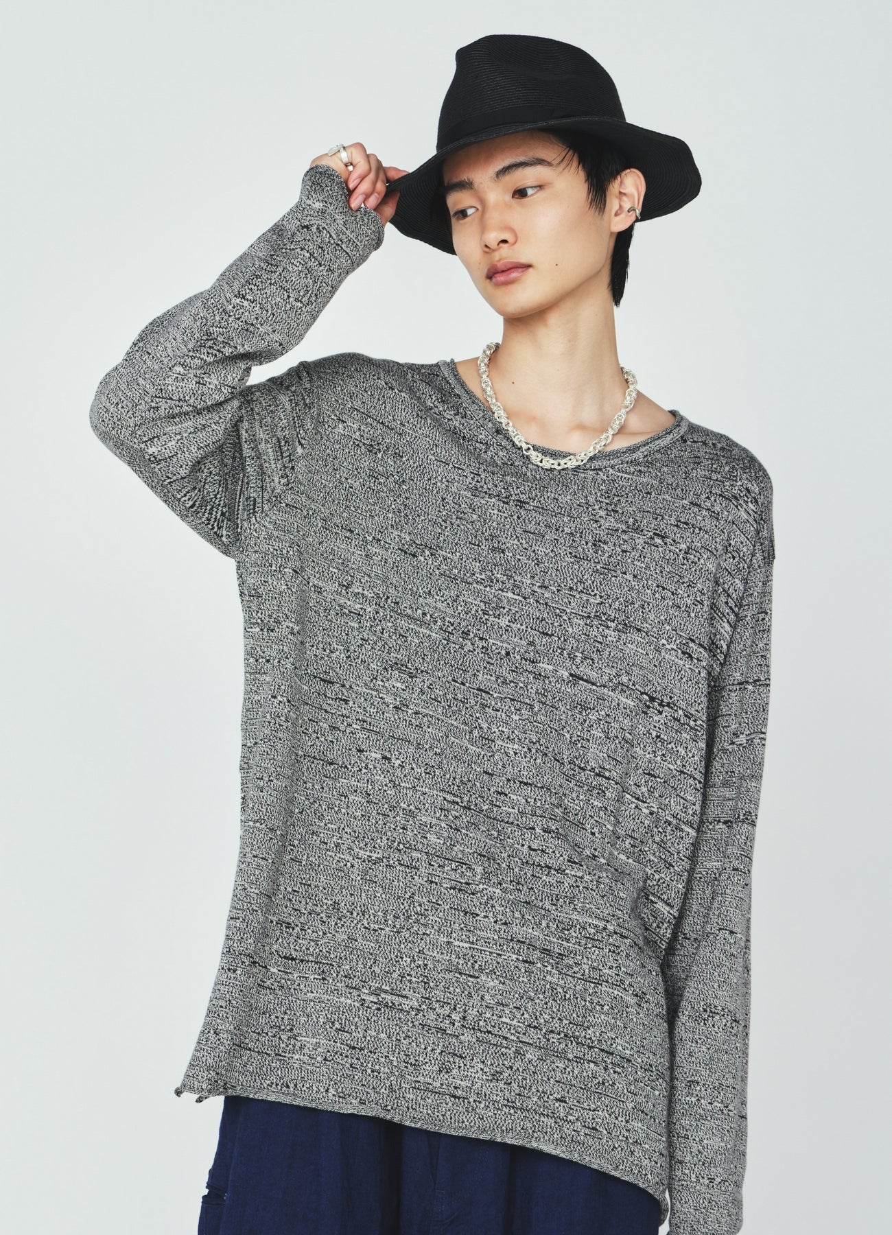 COTTON SUVIN GOLD KNIT PULLOVER