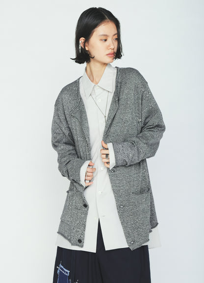 COTTON SUVIN GOLD KNIT CARDIGAN