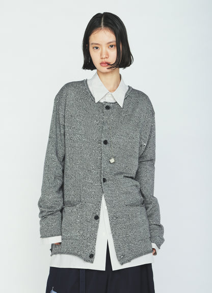 COTTON SUVIN GOLD KNIT CARDIGAN