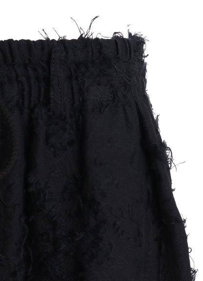 COTTON BOTANICAL SHEER JACQUARD CULOTTE PANTS