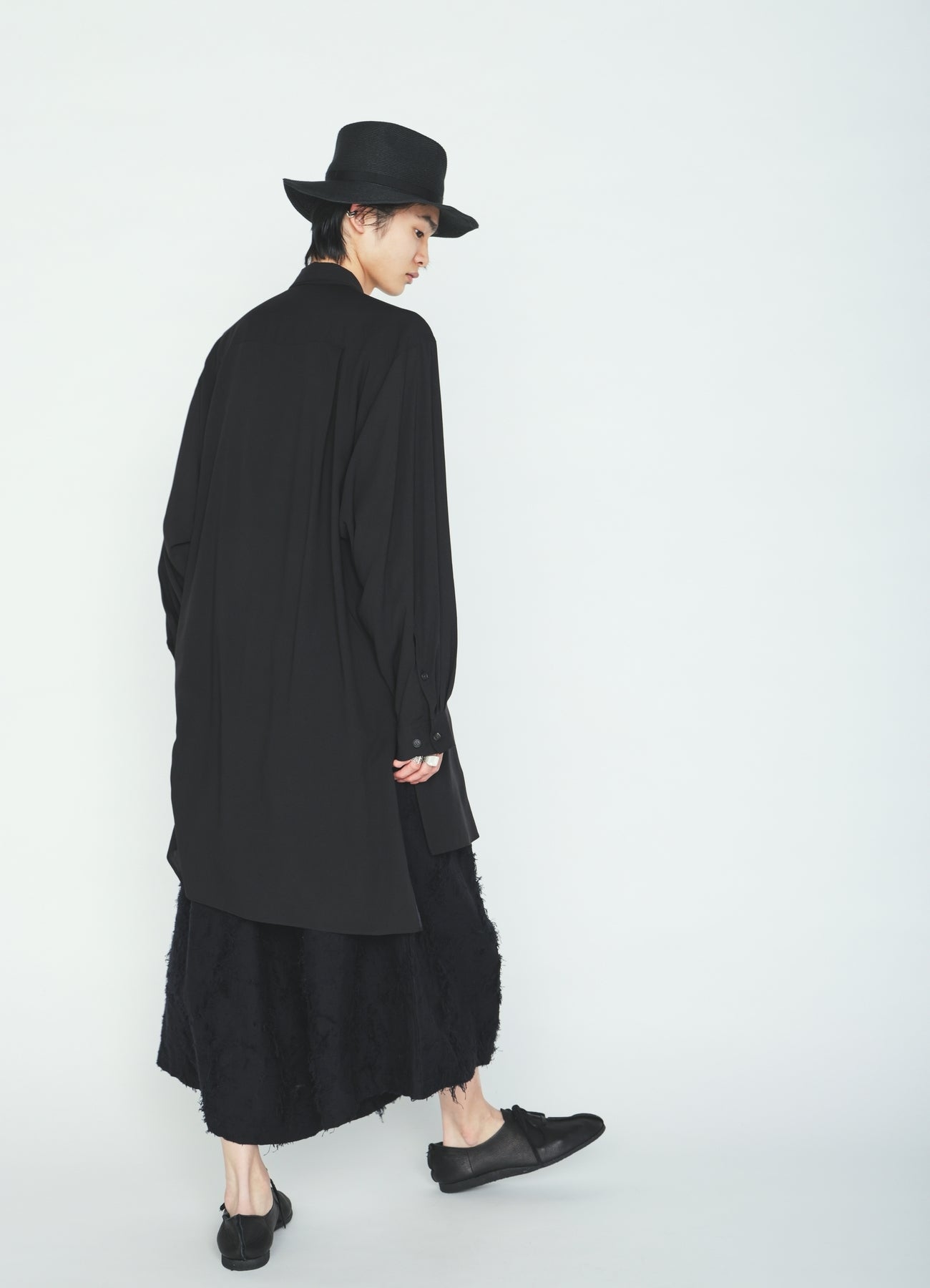 COTTON BOTANICAL SHEER JACQUARD CULOTTE PANTS