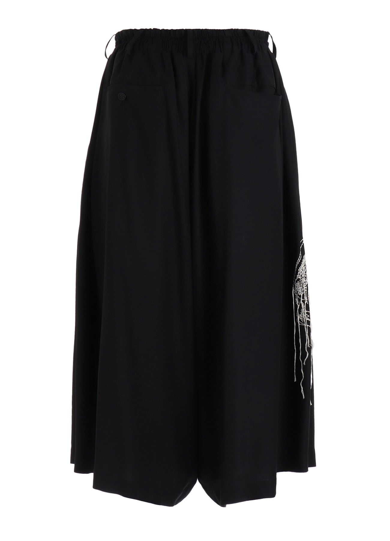 RAYON TWILL SKULL EMBROIDERY CULOTTE PANTS – THE SHOP YOHJI YAMAMOTO