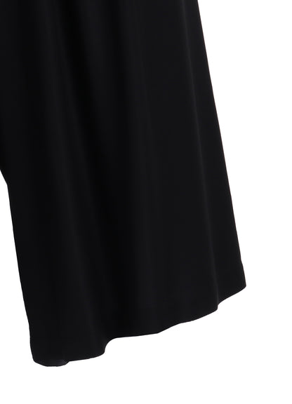 RAYON TWILL SKULL EMBROIDERY CULOTTE PANTS