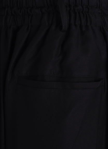 RAYON TWILL SKULL EMBROIDERY CULOTTE PANTS