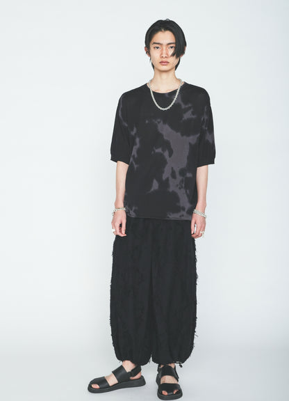 COTTON BOTANICAL SHEER JACQUARD HAKAMA BALLOON PANTS