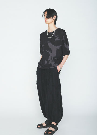 COTTON BOTANICAL SHEER JACQUARD HAKAMA BALLOON PANTS