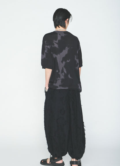 COTTON BOTANICAL SHEER JACQUARD HAKAMA BALLOON PANTS