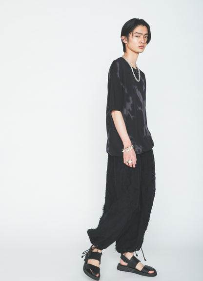 COTTON BOTANICAL SHEER JACQUARD HAKAMA BALLOON PANTS
