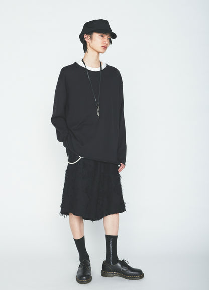 COTTON BOTANICAL SHEER JACQUARD SHORT PANTS