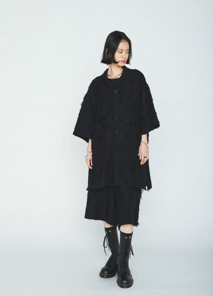 COTTON BOTANICAL SHEER JACQUARD SHORT PANTS