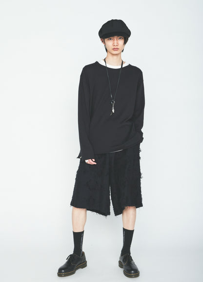 COTTON BOTANICAL SHEER JACQUARD SHORT PANTS